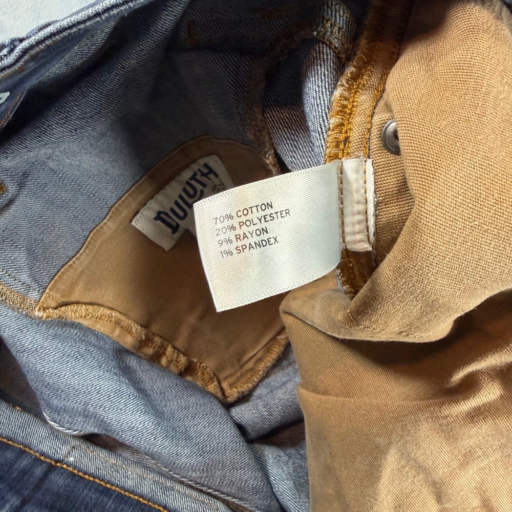 Duluth Ballroom Double Flex Jeans Mens 38x30 Blue Excellent Relaxed Fit Denim - Picture 6 of 12
